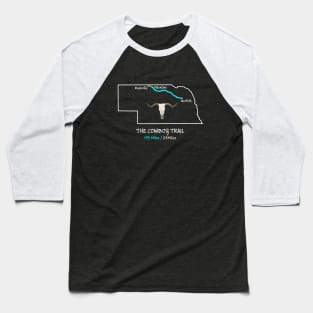 The Cowboy Trail Route Map Baseball T-Shirt